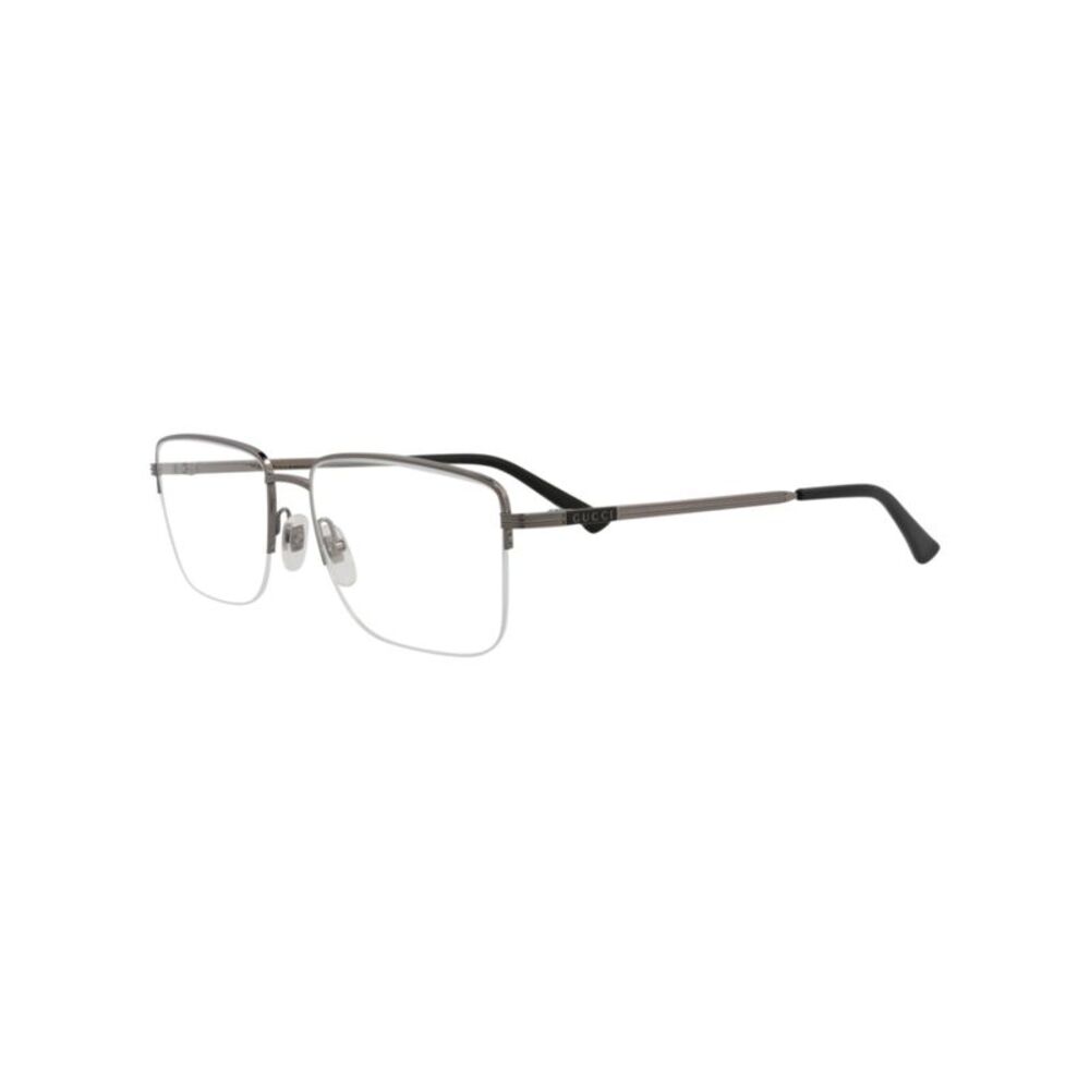 Gucci Square-Frame Metal Optical Frames Silver Mens - Picture 2 of 6